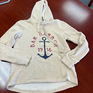 Bar Harbor Tan Hoodie Sweatshirt sz S NWOT